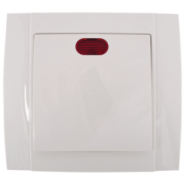 Intrerupator simplu cu led 10A Alb HAKAN